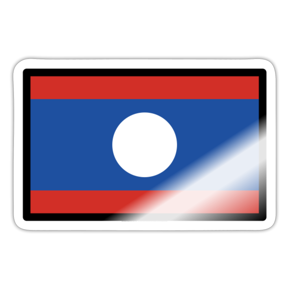 Flag: Laos Moji Sticker - Emoji.Express - white glossy