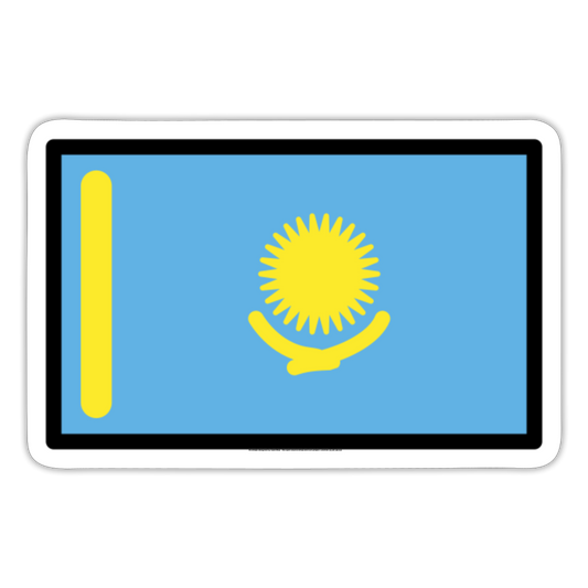 Flag: Kazakhstan Moji Sticker - Emoji.Express - white matte