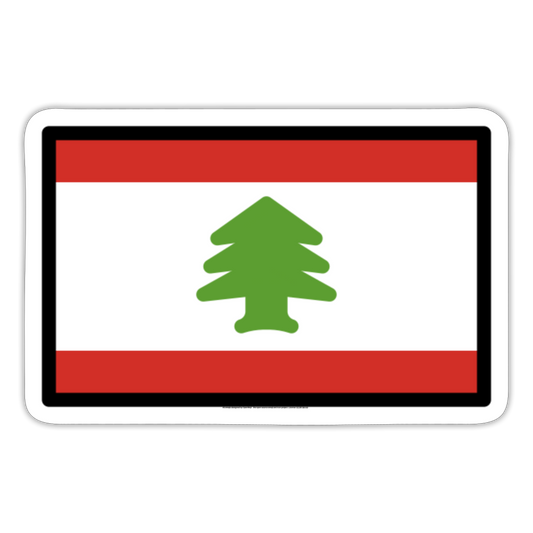 Flag: Lebanon Moji Sticker - Emoji.Express - white matte