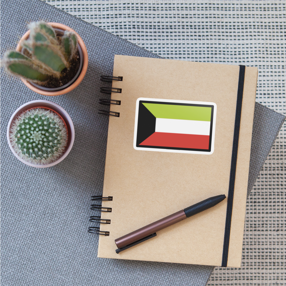 Flag: Kuwait Islands Moji Sticker - Emoji.Express - white matte