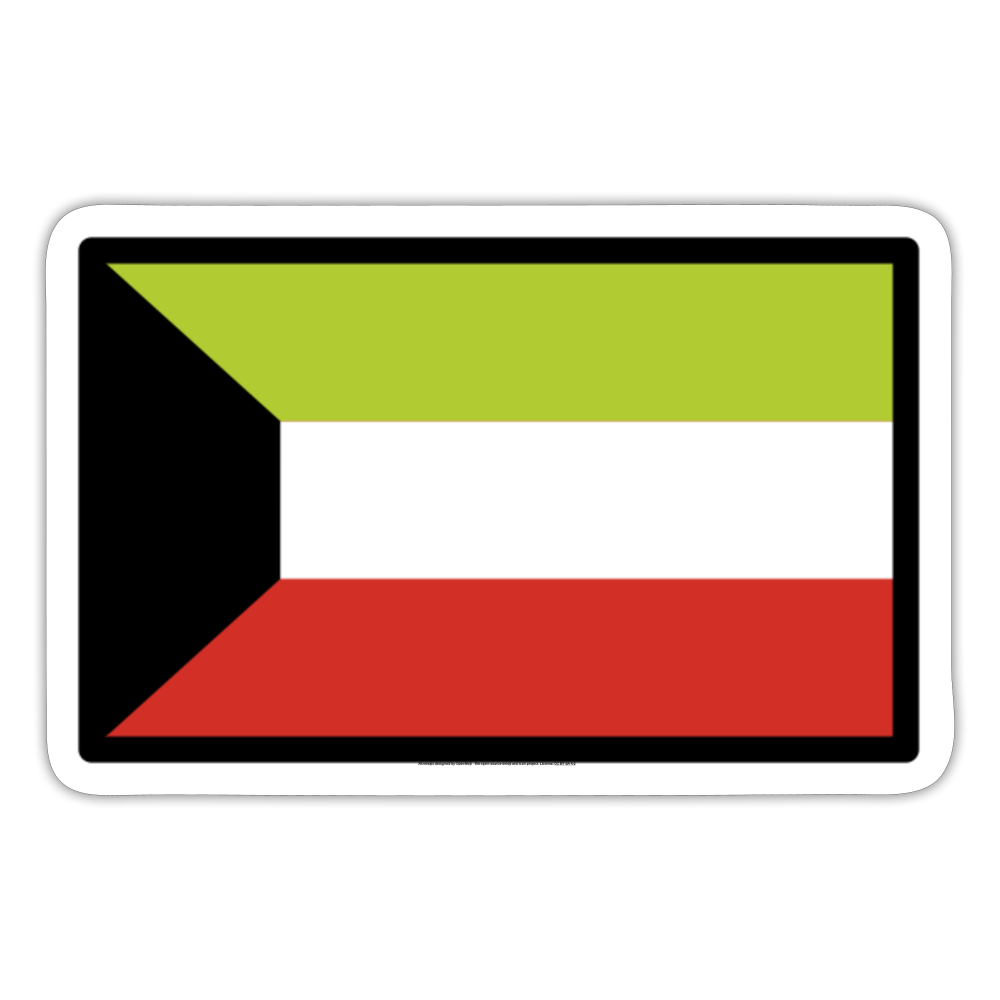 Flag: Kuwait Islands Moji Sticker - Emoji.Express - white matte