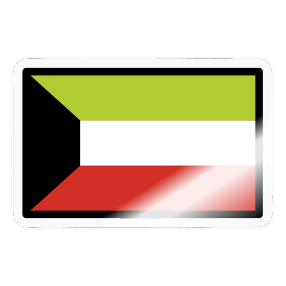 Flag: Kuwait Islands Moji Sticker - Emoji.Express - transparent glossy