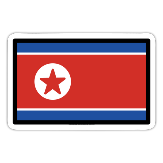 Flag: North Korea Moji Sticker - Emoji.Express - white matte