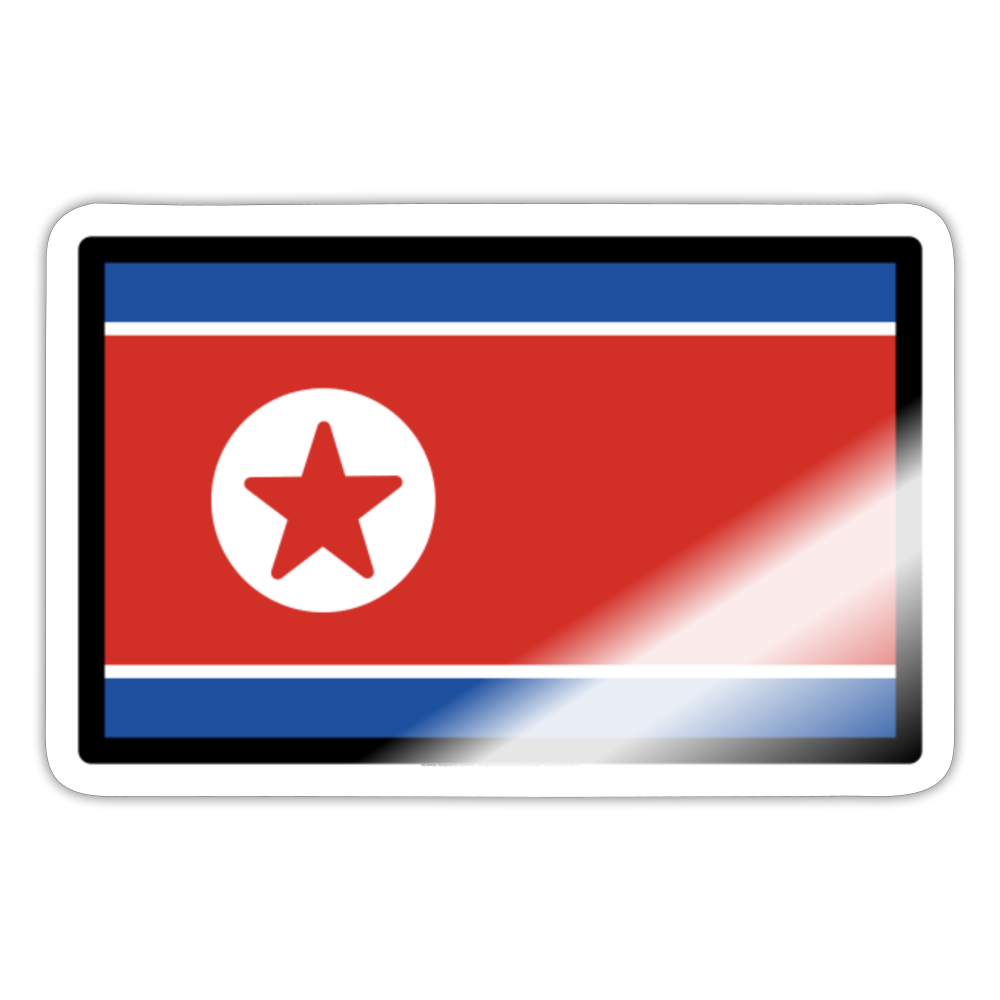 Flag: North Korea Moji Sticker - Emoji.Express - white glossy