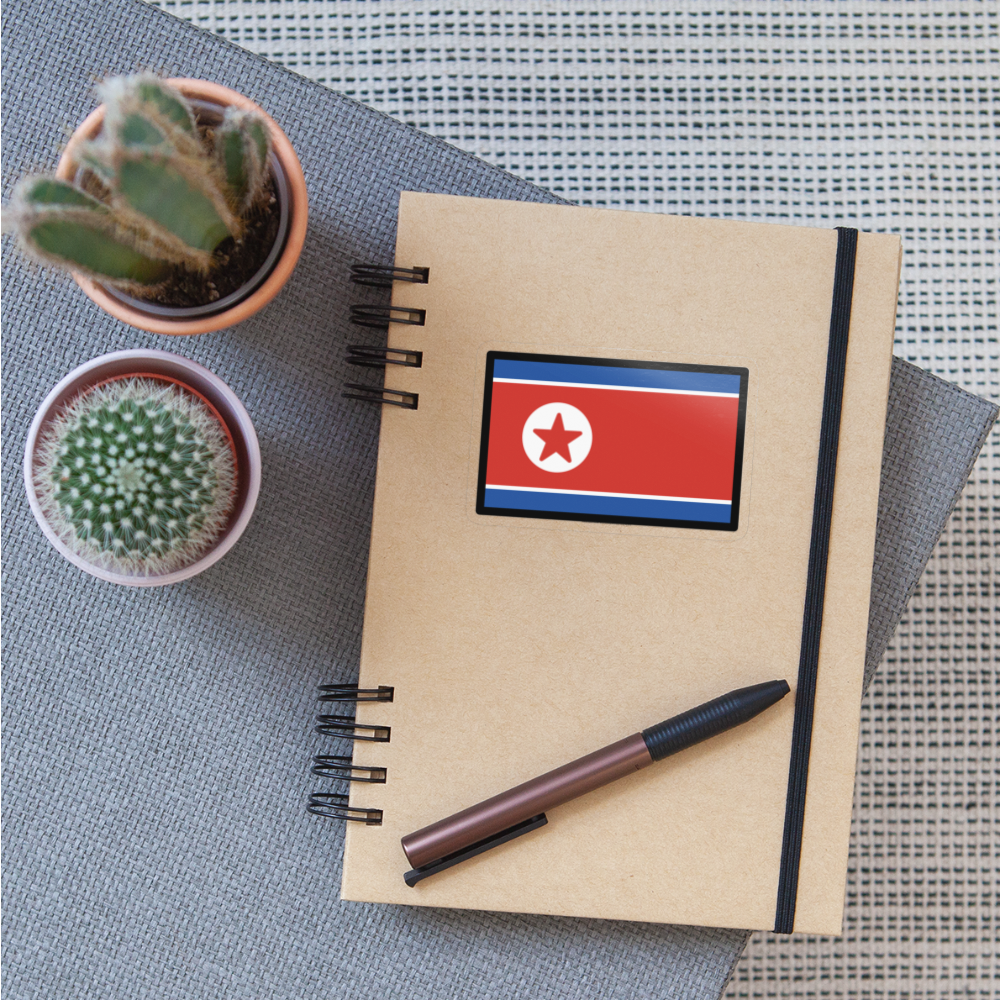 Flag: North Korea Moji Sticker - Emoji.Express - transparent glossy