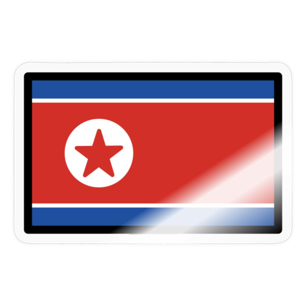 Flag: North Korea Moji Sticker - Emoji.Express - transparent glossy