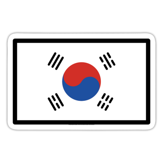 Flag: South Korea Moji Sticker - Emoji.Express - white matte