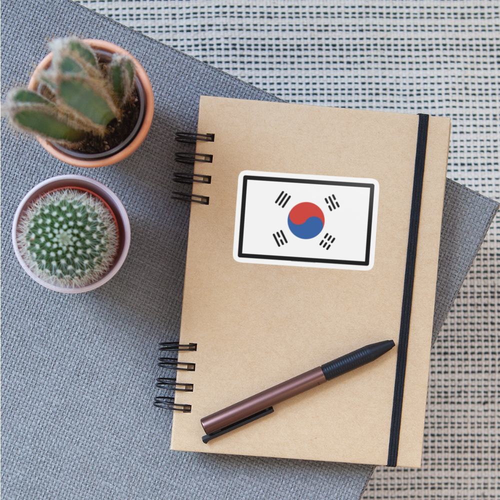 Flag: South Korea Moji Sticker - Emoji.Express - white matte