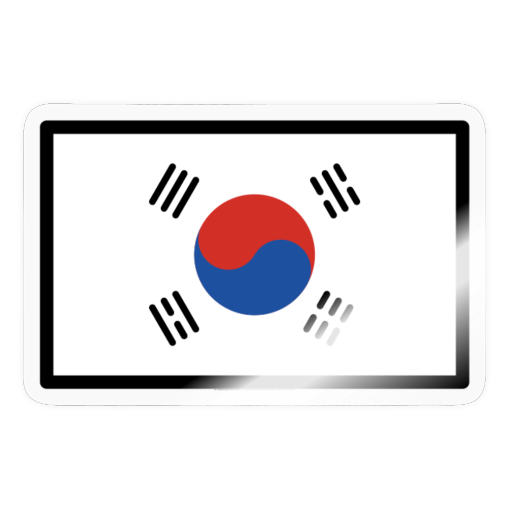 Flag: South Korea Moji Sticker - Emoji.Express - transparent glossy