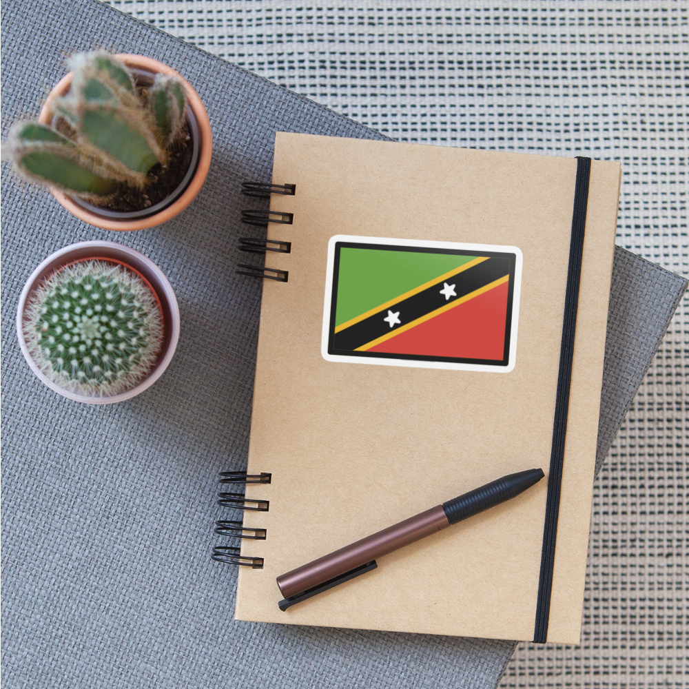 Flag: St. Kitts & Nevis Moji Sticker - Emoji.Express - white matte