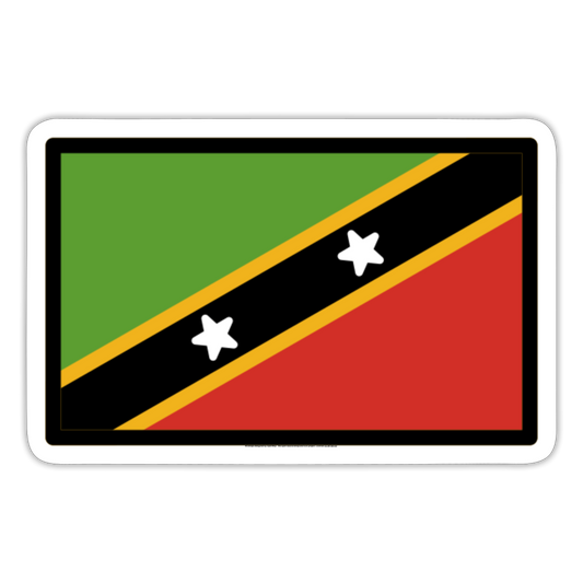 Flag: St. Kitts & Nevis Moji Sticker - Emoji.Express - white matte