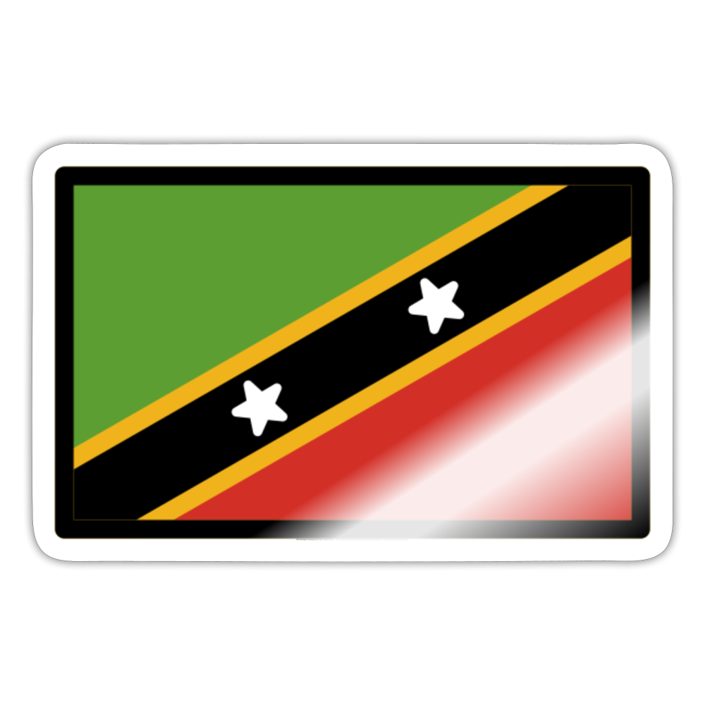 Flag: St. Kitts & Nevis Moji Sticker - Emoji.Express - white glossy