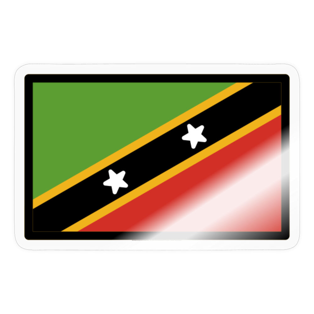 Flag: St. Kitts & Nevis Moji Sticker - Emoji.Express - transparent glossy