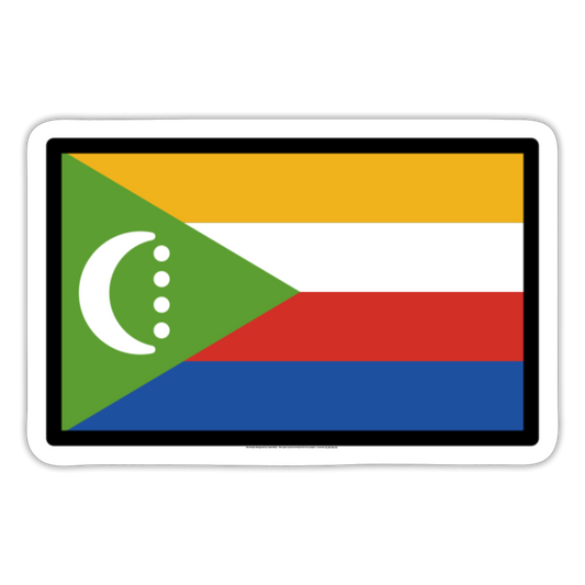 Flag: Comoros Moji Sticker - Emoji.Express - white matte