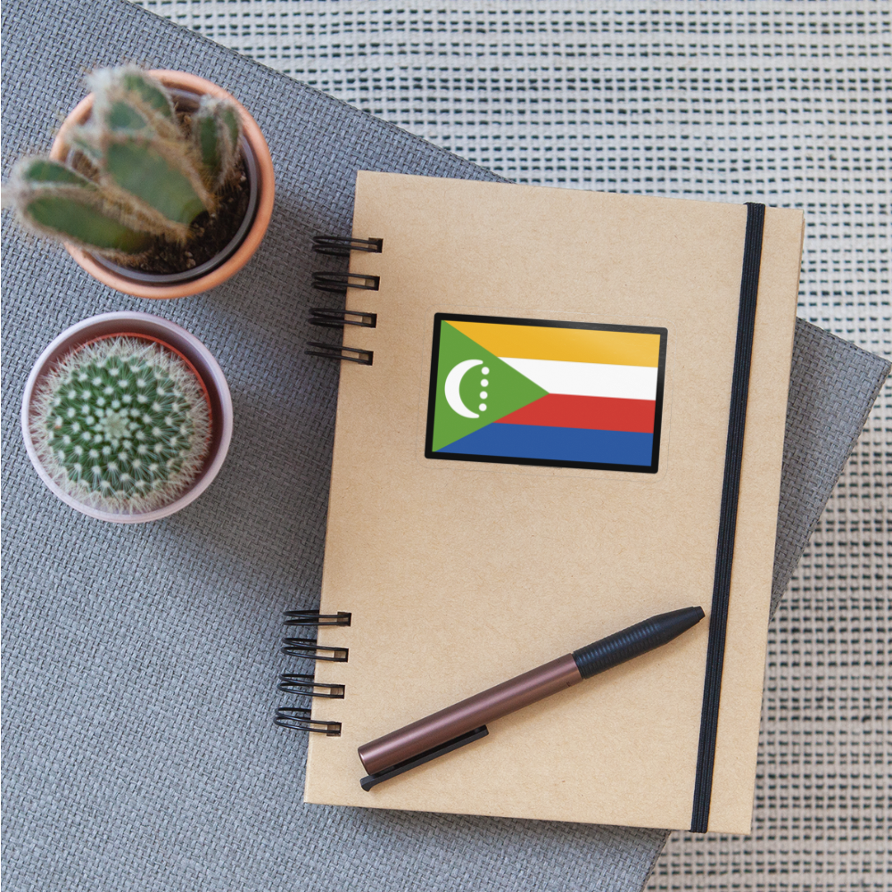 Flag: Comoros Moji Sticker - Emoji.Express - transparent glossy