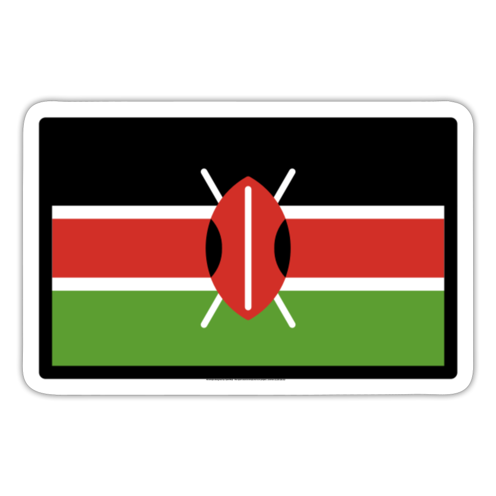 Flag: Kenya Moji Sticker - Emoji.Express - white matte