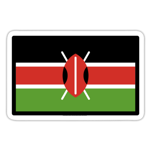 Flag: Kenya Moji Sticker - Emoji.Express - white matte