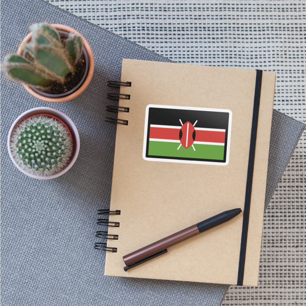 Flag: Kenya Moji Sticker - Emoji.Express - white matte