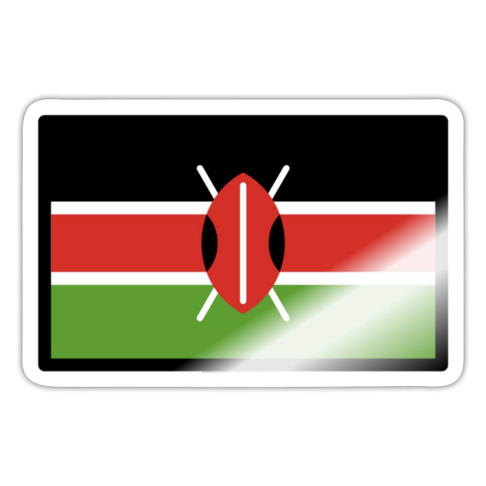 Flag: Kenya Moji Sticker - Emoji.Express - white glossy