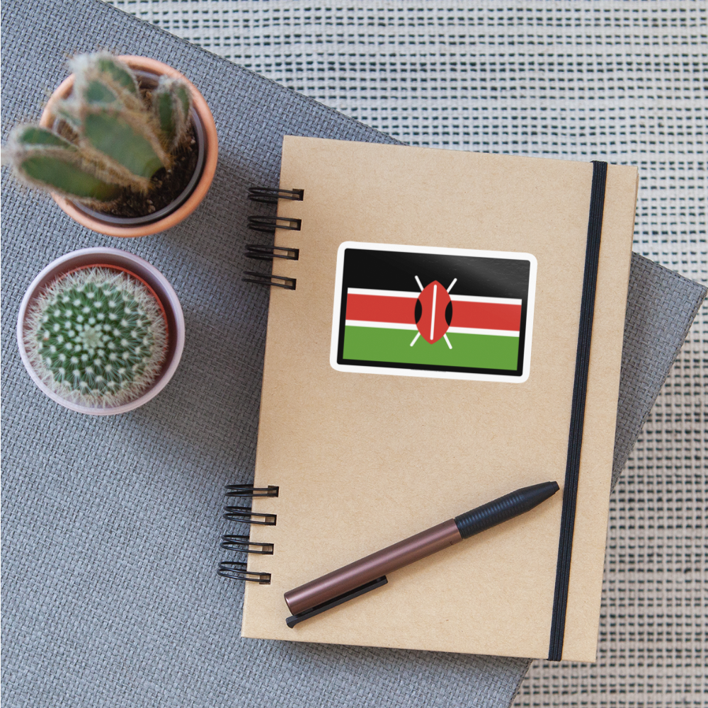 Flag: Kenya Moji Sticker - Emoji.Express - white glossy