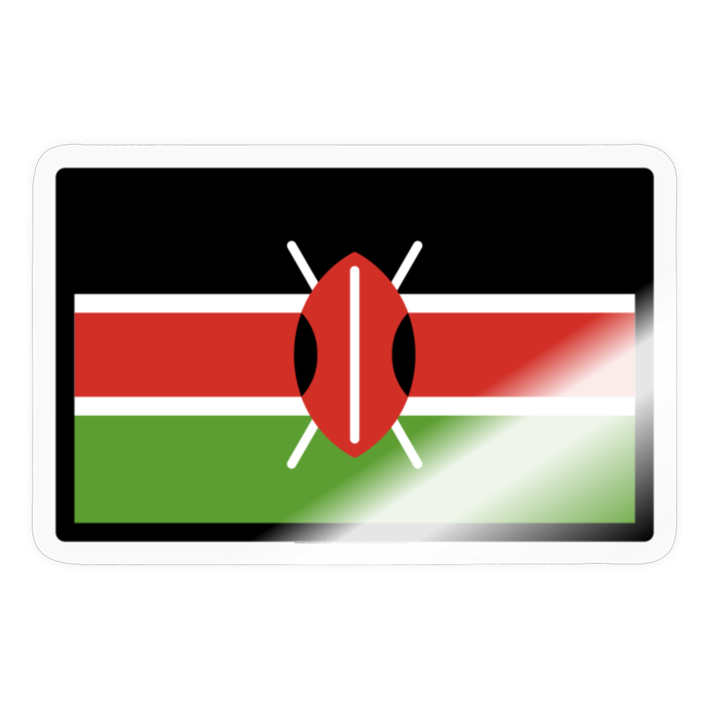 Flag: Kenya Moji Sticker - Emoji.Express - transparent glossy