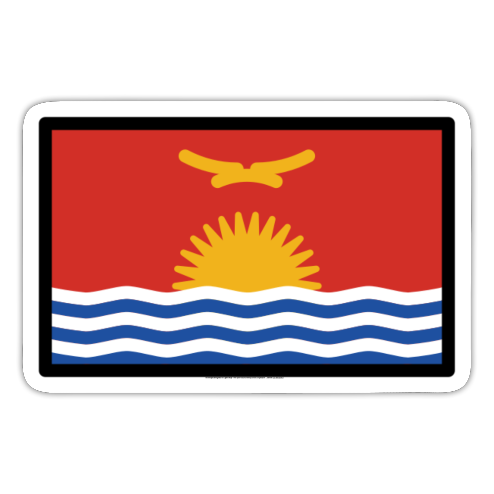 Flag: Kiribati Moji Sticker - Emoji.Express - white matte