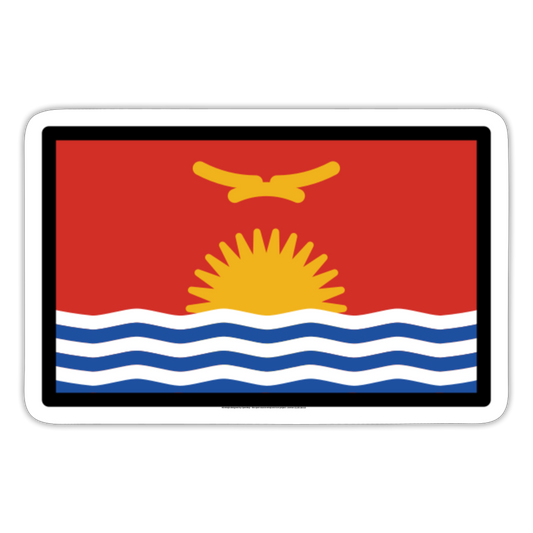 Flag: Kiribati Moji Sticker - Emoji.Express - white matte