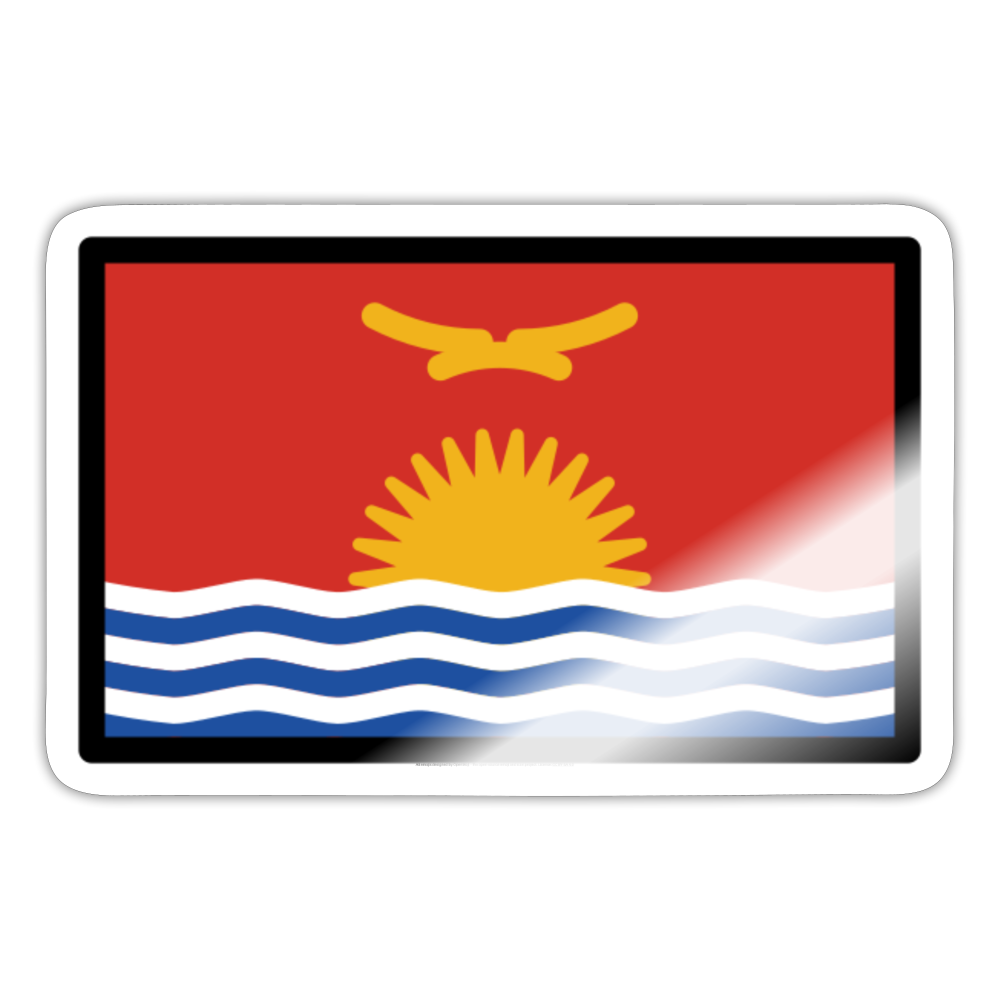 Flag: Kiribati Moji Sticker - Emoji.Express - white glossy