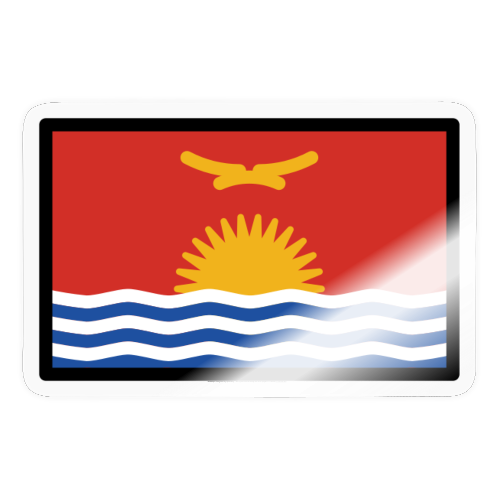 Flag: Kiribati Moji Sticker - Emoji.Express - transparent glossy