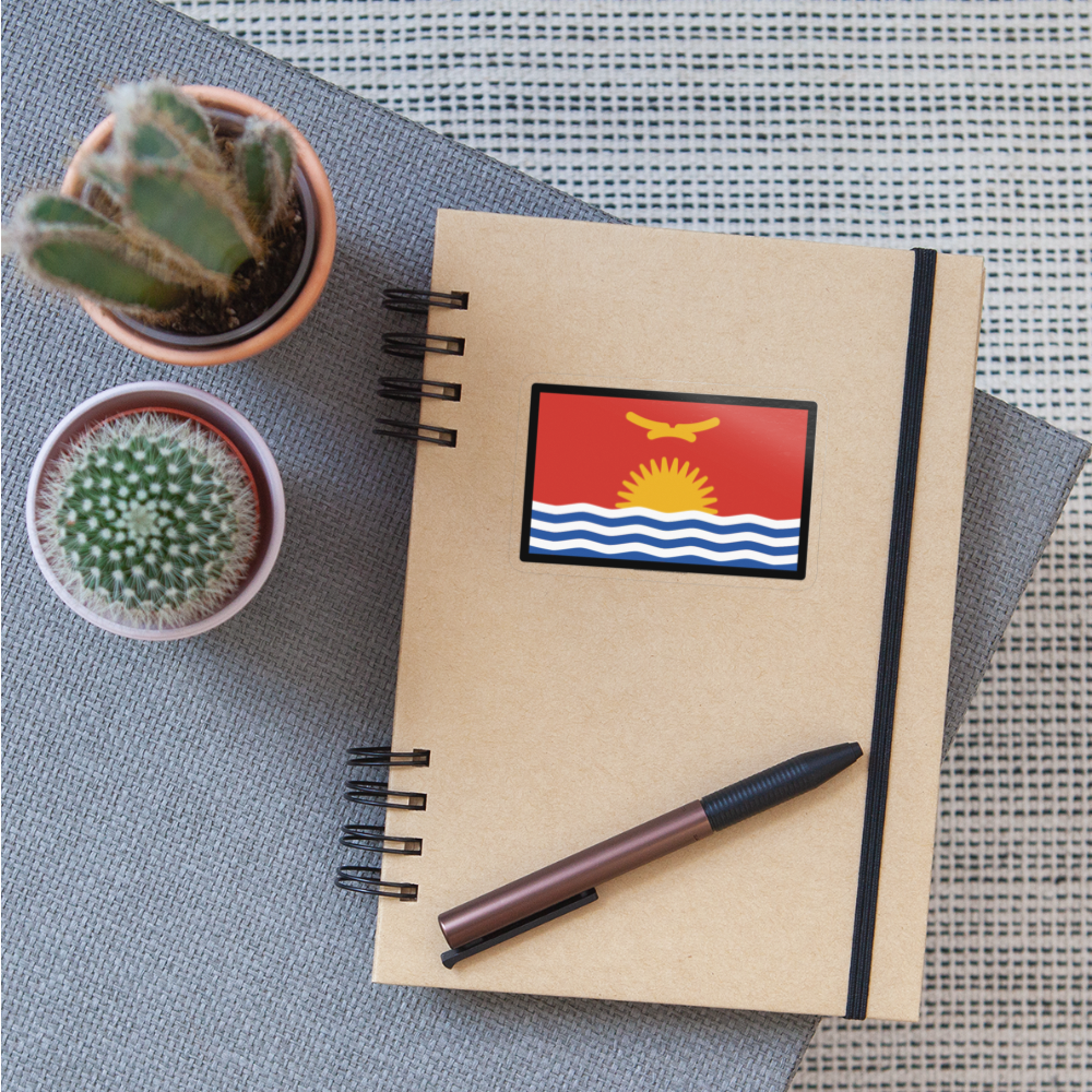 Flag: Kiribati Moji Sticker - Emoji.Express - transparent glossy