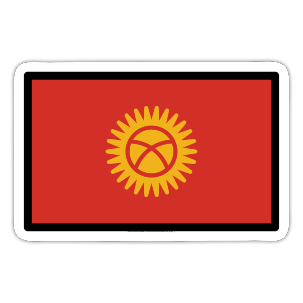 Flag: Kyrgyzstan Moji Sticker - Emoji.Express - white matte