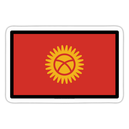 Flag: Kyrgyzstan Moji Sticker - Emoji.Express - white matte