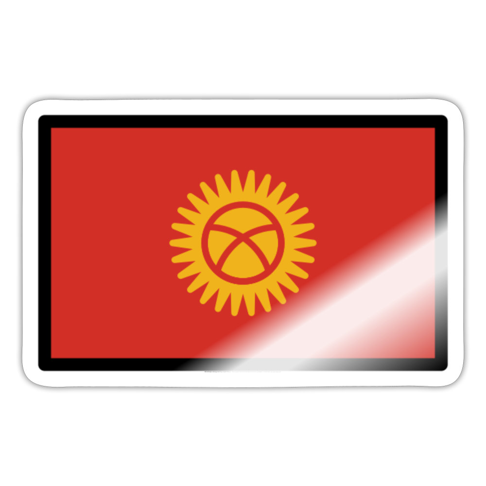 Flag: Kyrgyzstan Moji Sticker - Emoji.Express - white glossy