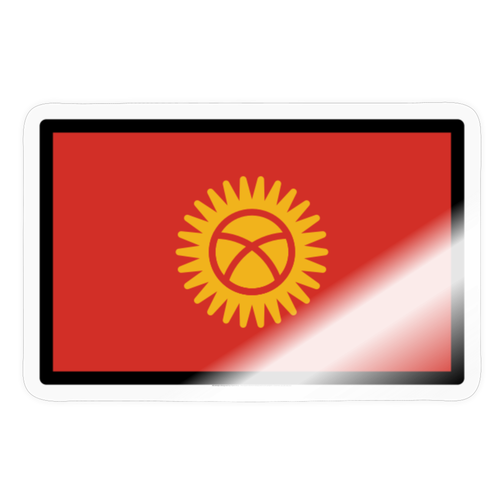 Flag: Kyrgyzstan Moji Sticker - Emoji.Express - transparent glossy