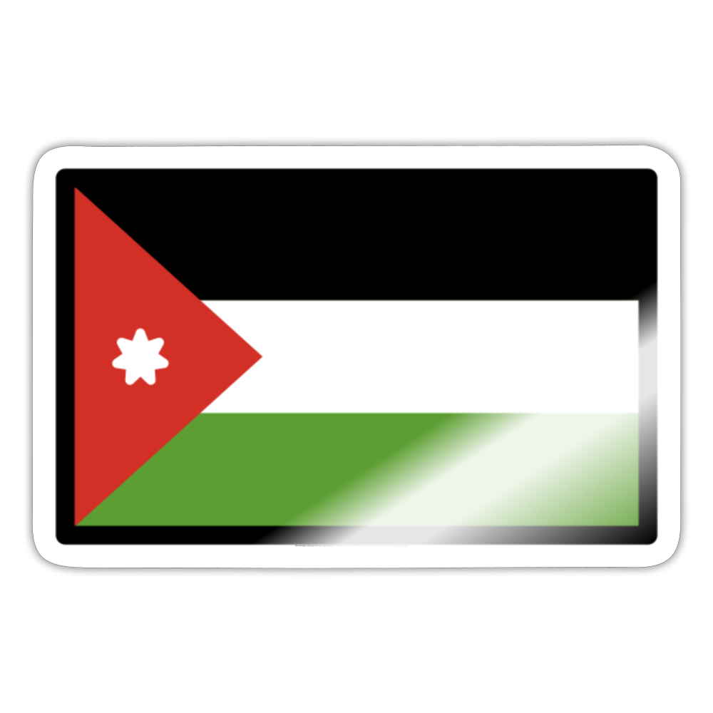 Flag: Jordan Moji Sticker - Emoji.Express - white glossy