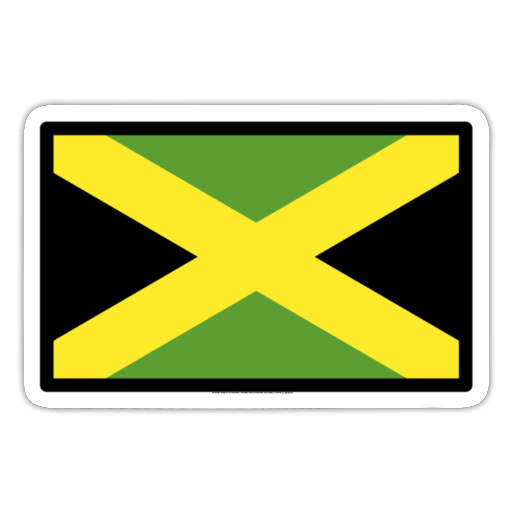 Flag: Jamaica Moji Sticker - Emoji.Express - white matte