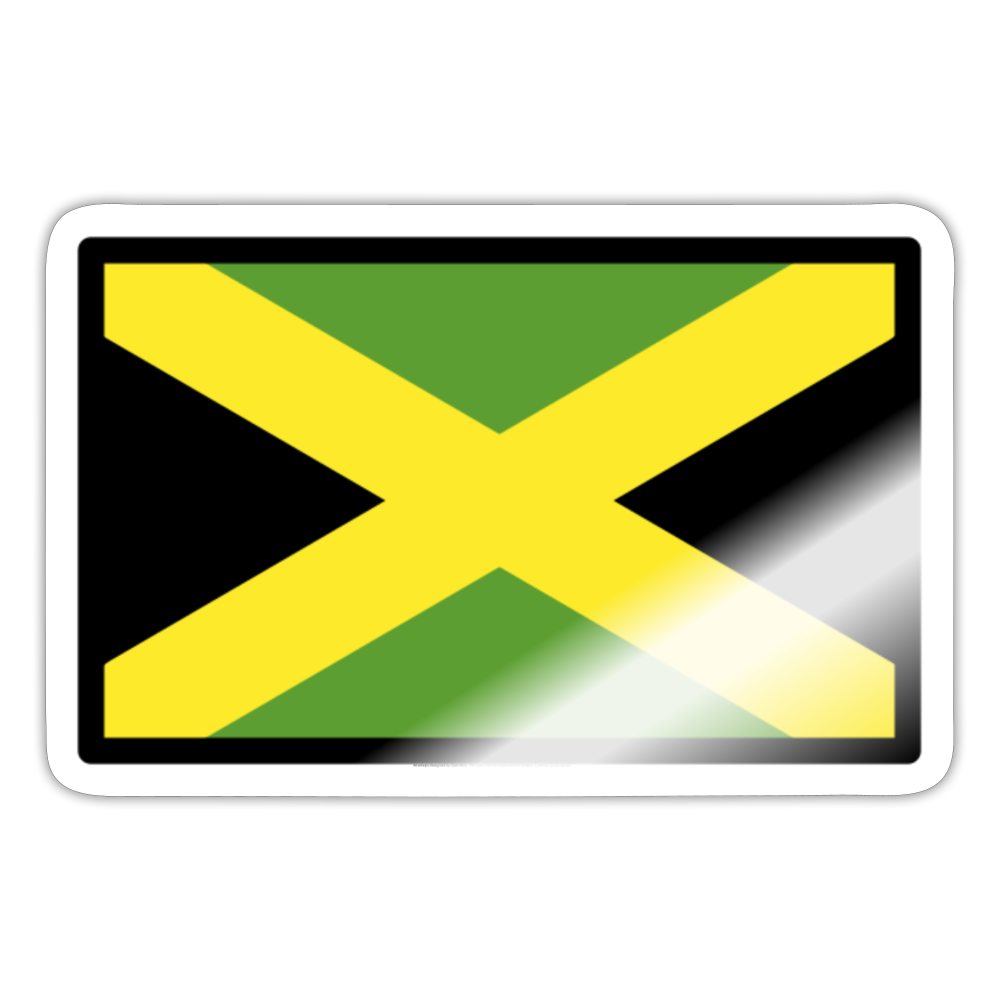 Flag: Jamaica Moji Sticker - Emoji.Express - white glossy