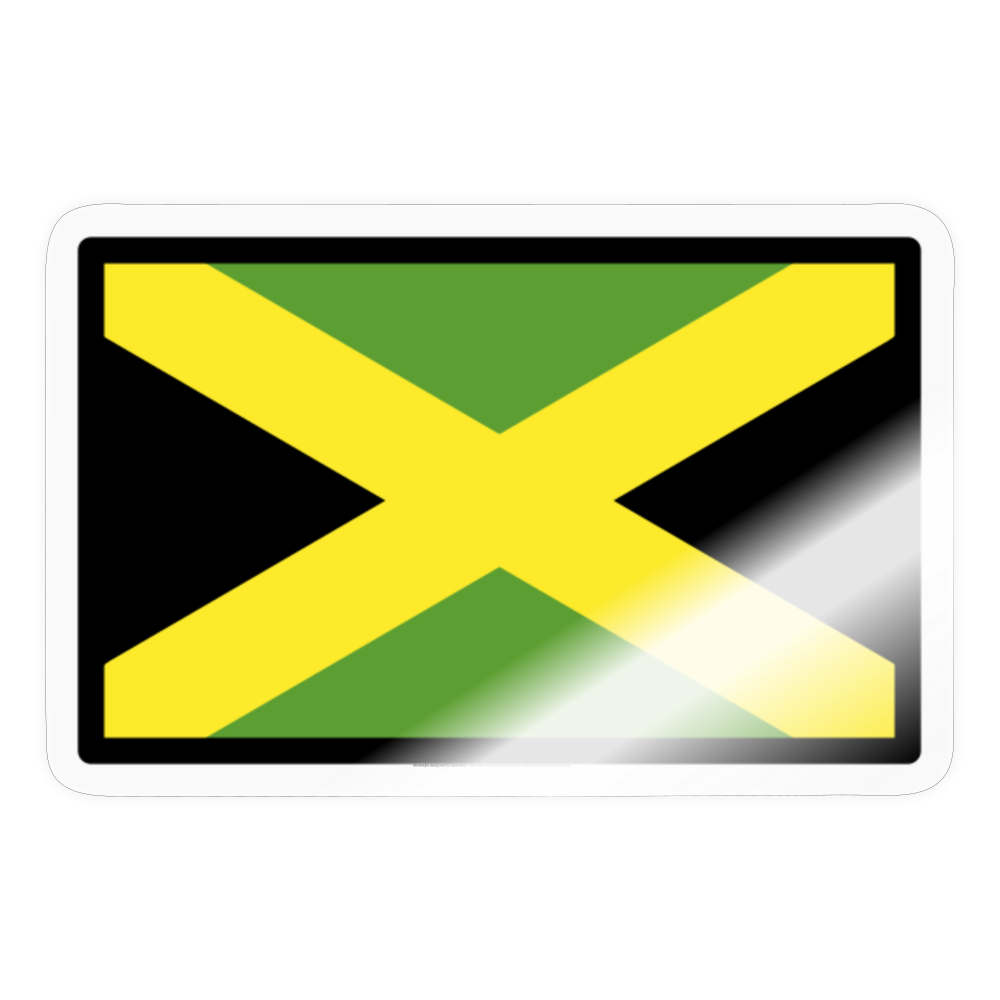 Flag: Jamaica Moji Sticker - Emoji.Express - transparent glossy