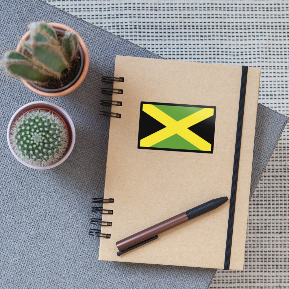 Flag: Jamaica Moji Sticker - Emoji.Express - transparent glossy