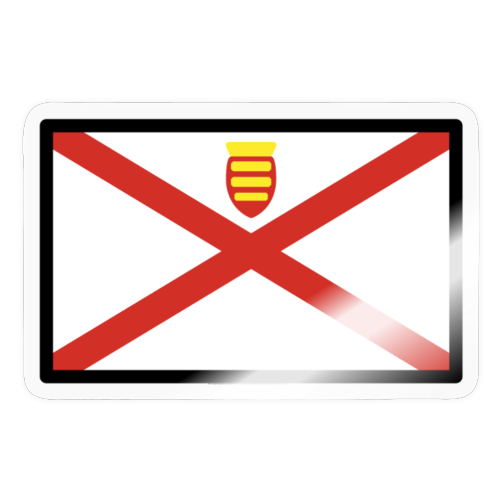 Flag: Jersey Moji Sticker - Emoji.Express - transparent glossy