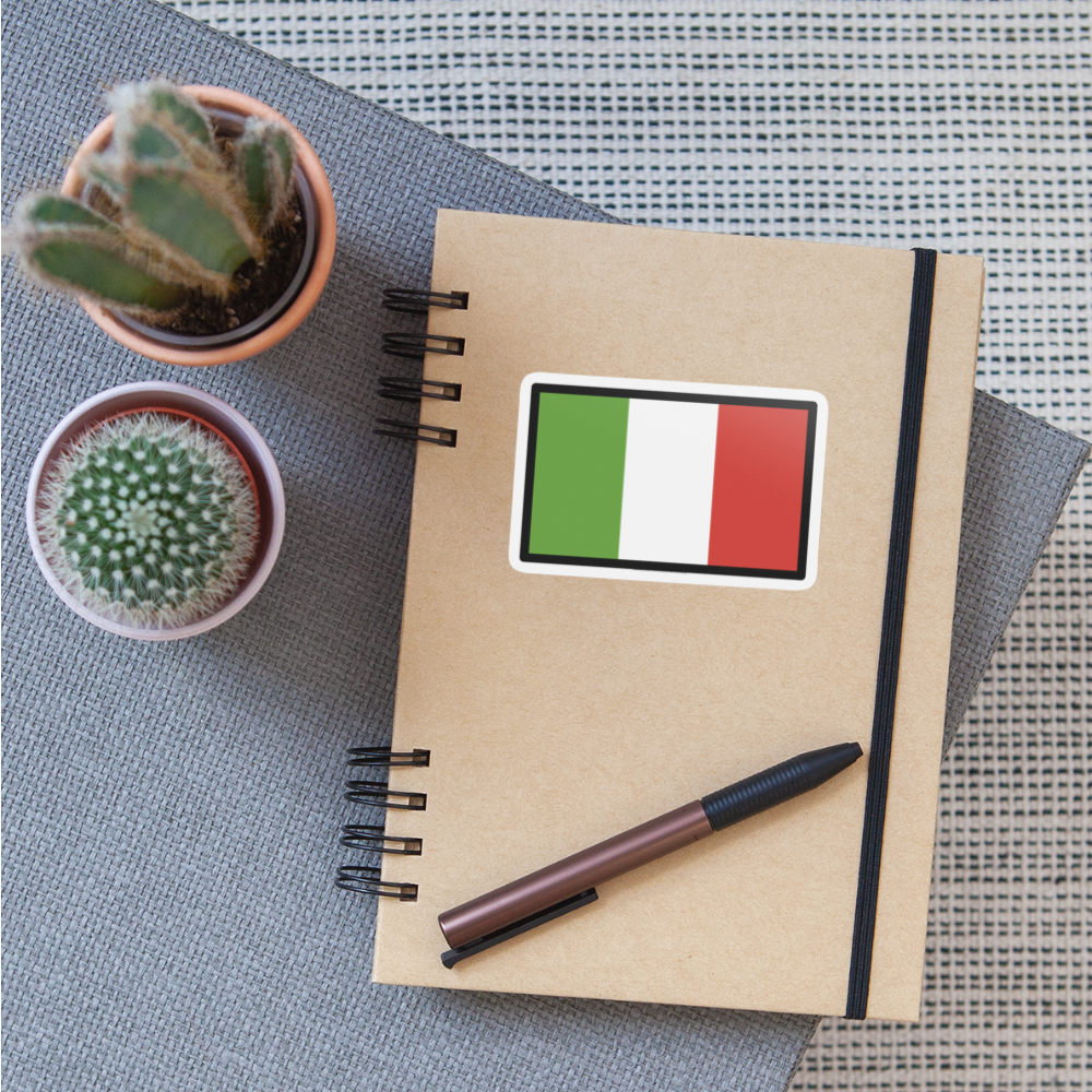 Flag: Italy Moji Sticker - Emoji.Express - white matte