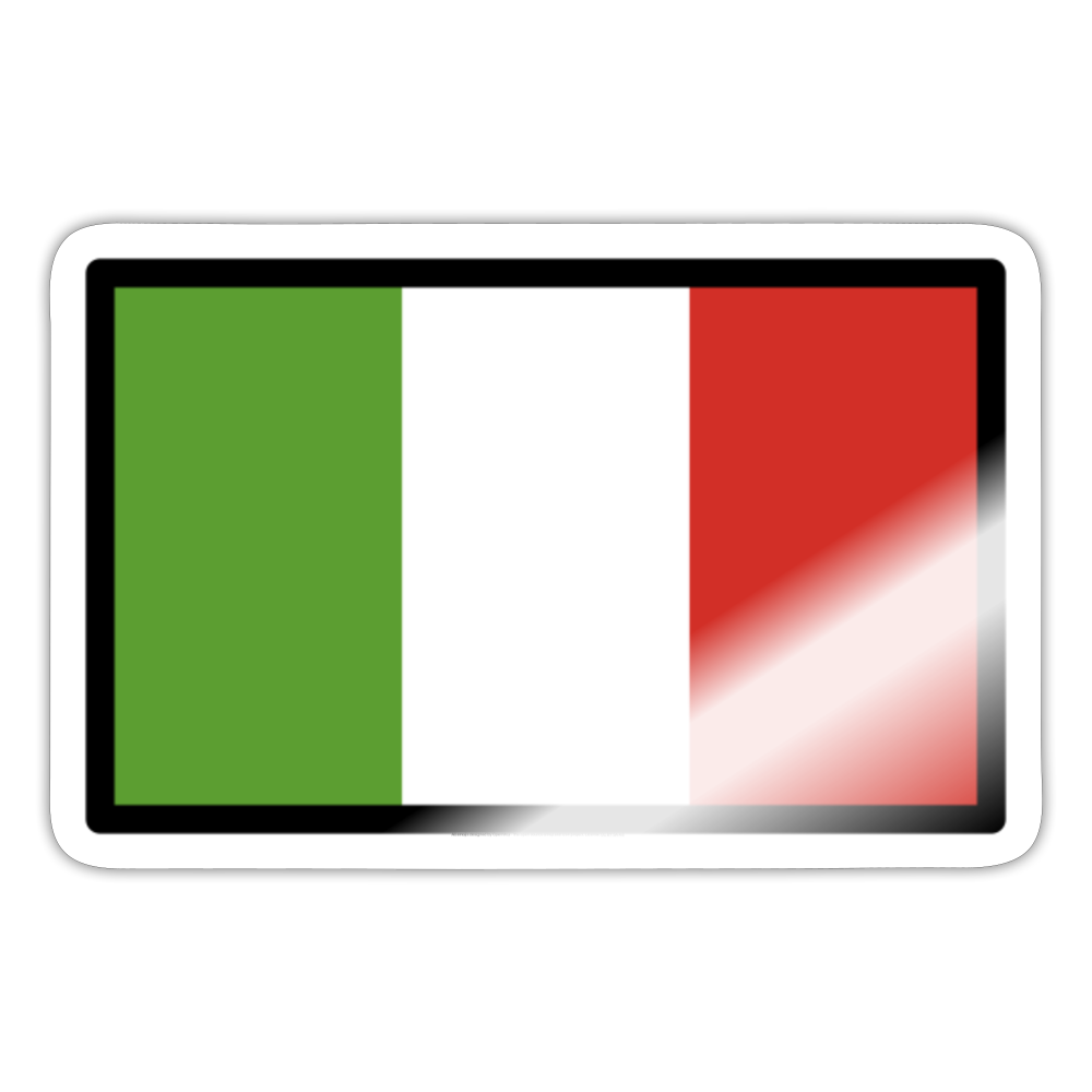 Flag: Italy Moji Sticker - Emoji.Express - white glossy