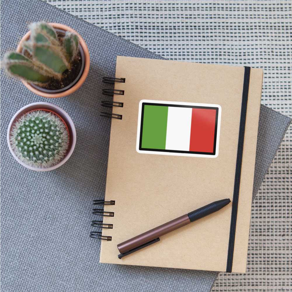 Flag: Italy Moji Sticker - Emoji.Express - white glossy