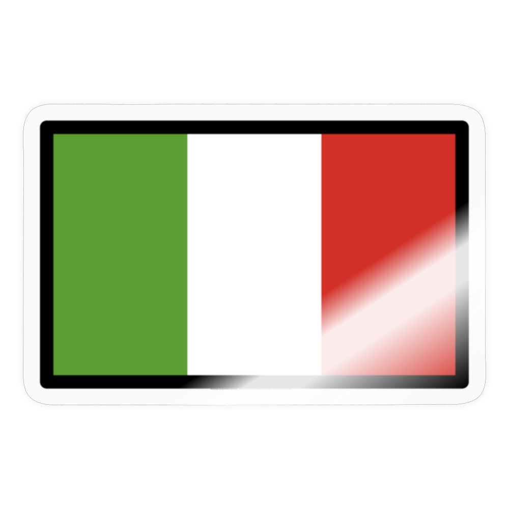 Flag: Italy Moji Sticker - Emoji.Express - transparent glossy