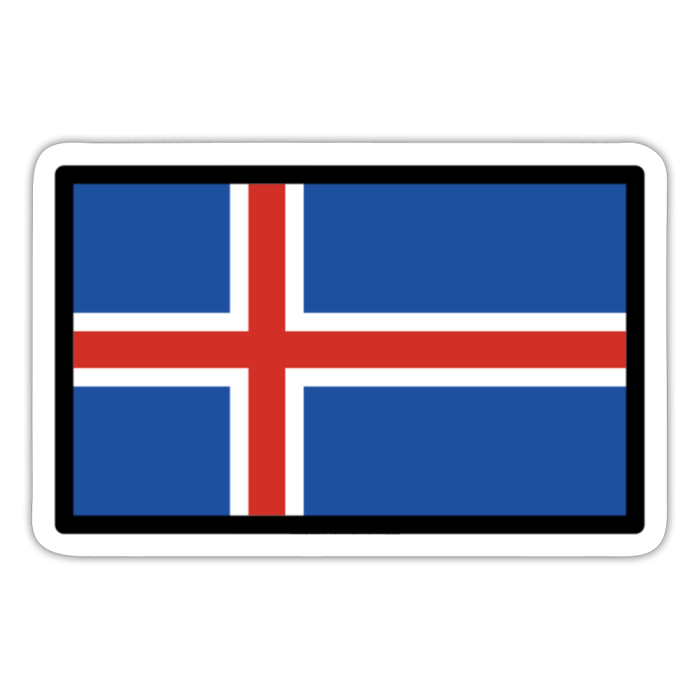 Flag: Iceland Moji Sticker - Emoji.Express - white matte