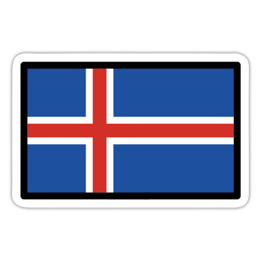 Flag: Iceland Moji Sticker - Emoji.Express - white matte