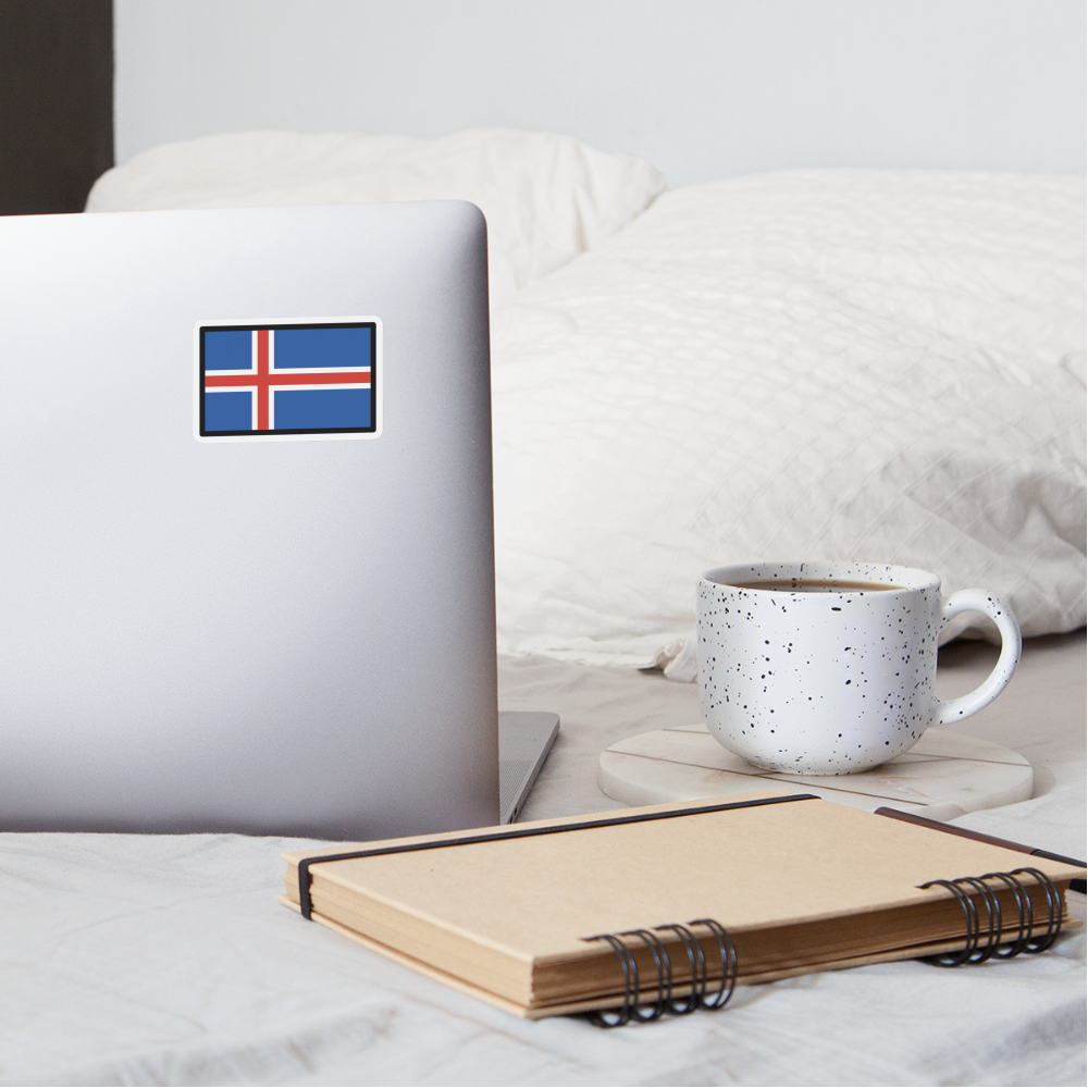 Flag: Iceland Moji Sticker - Emoji.Express - white matte