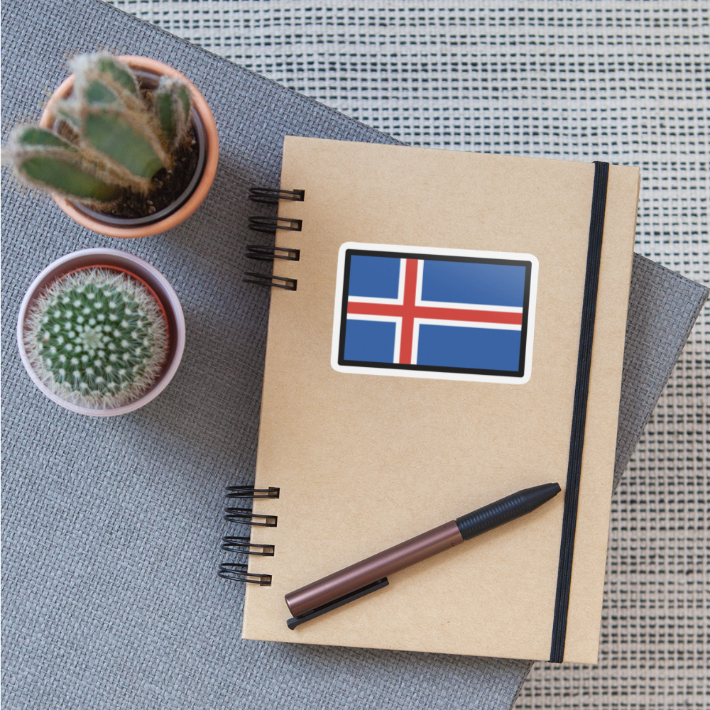 Flag: Iceland Moji Sticker - Emoji.Express - white matte