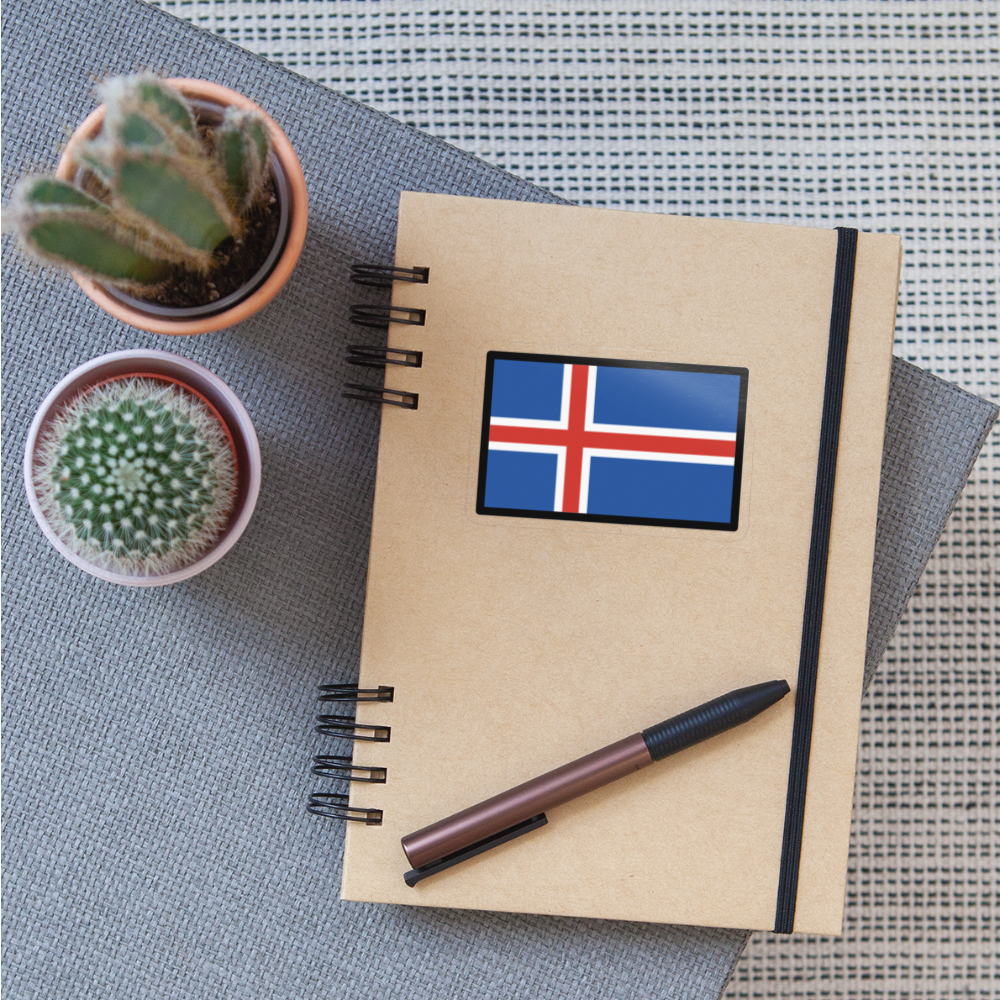 Flag: Iceland Moji Sticker - Emoji.Express - transparent glossy