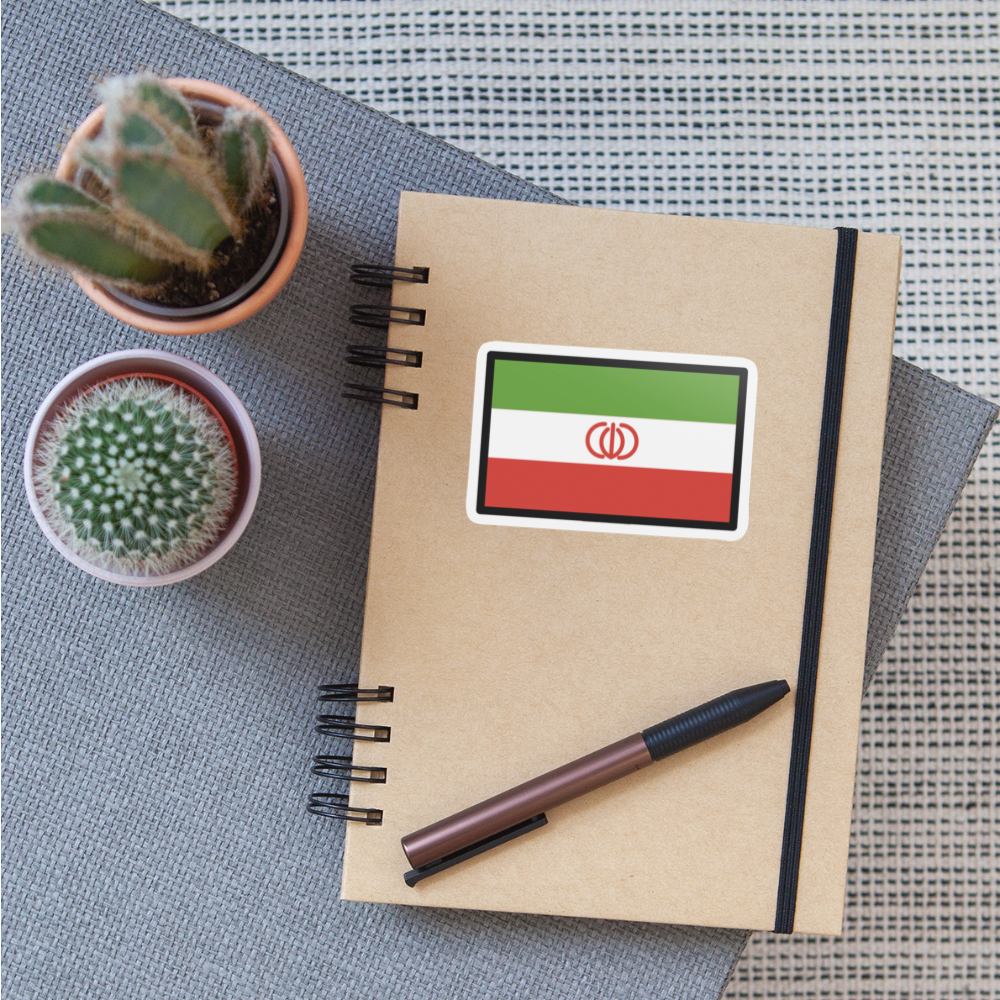 Flag: Iran Moji Sticker - Emoji.Express - white matte